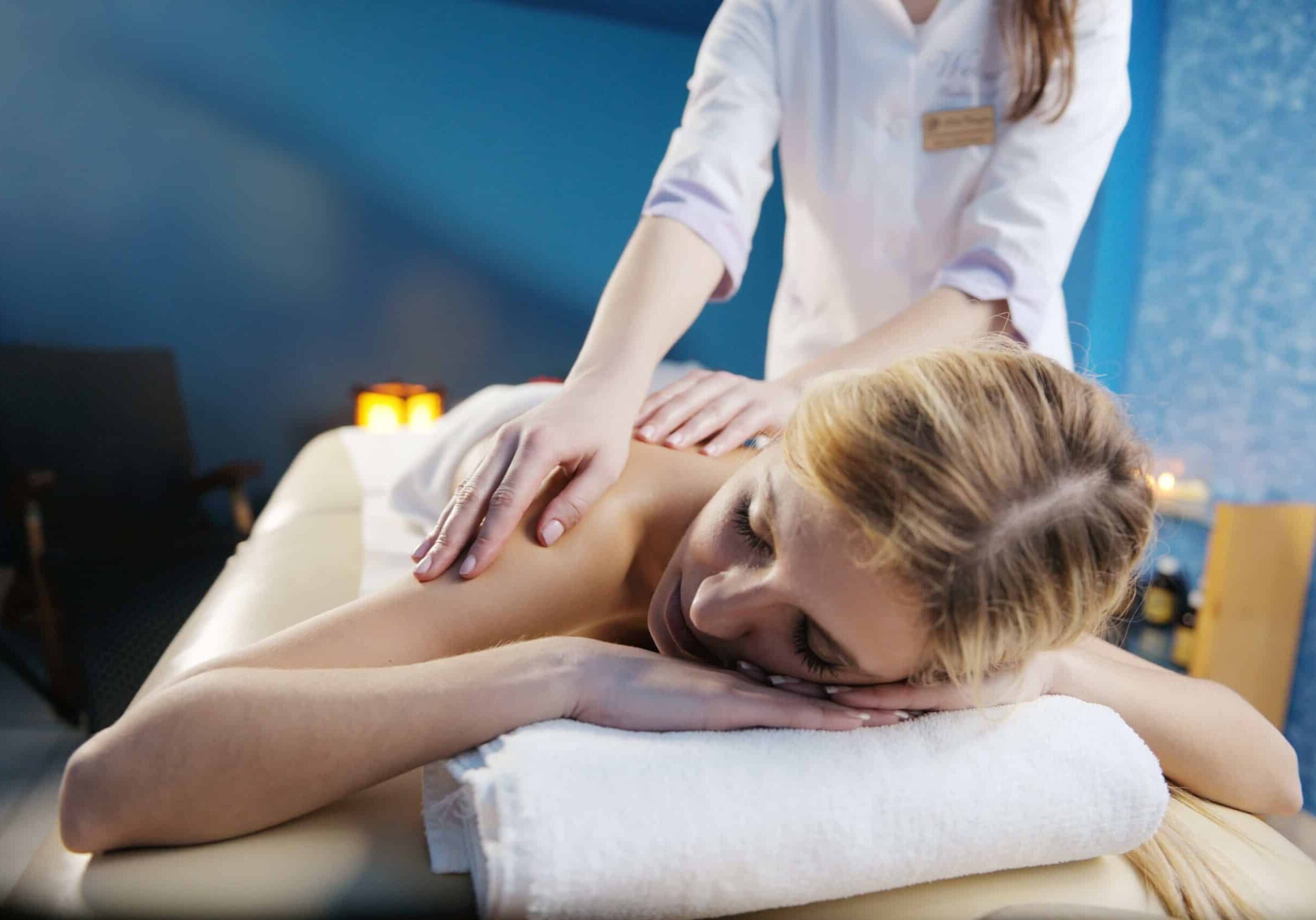 Elegant woman enjoying chiropractic care services